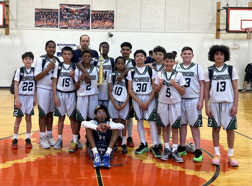 Boys Richardson Middle School Basketball Team