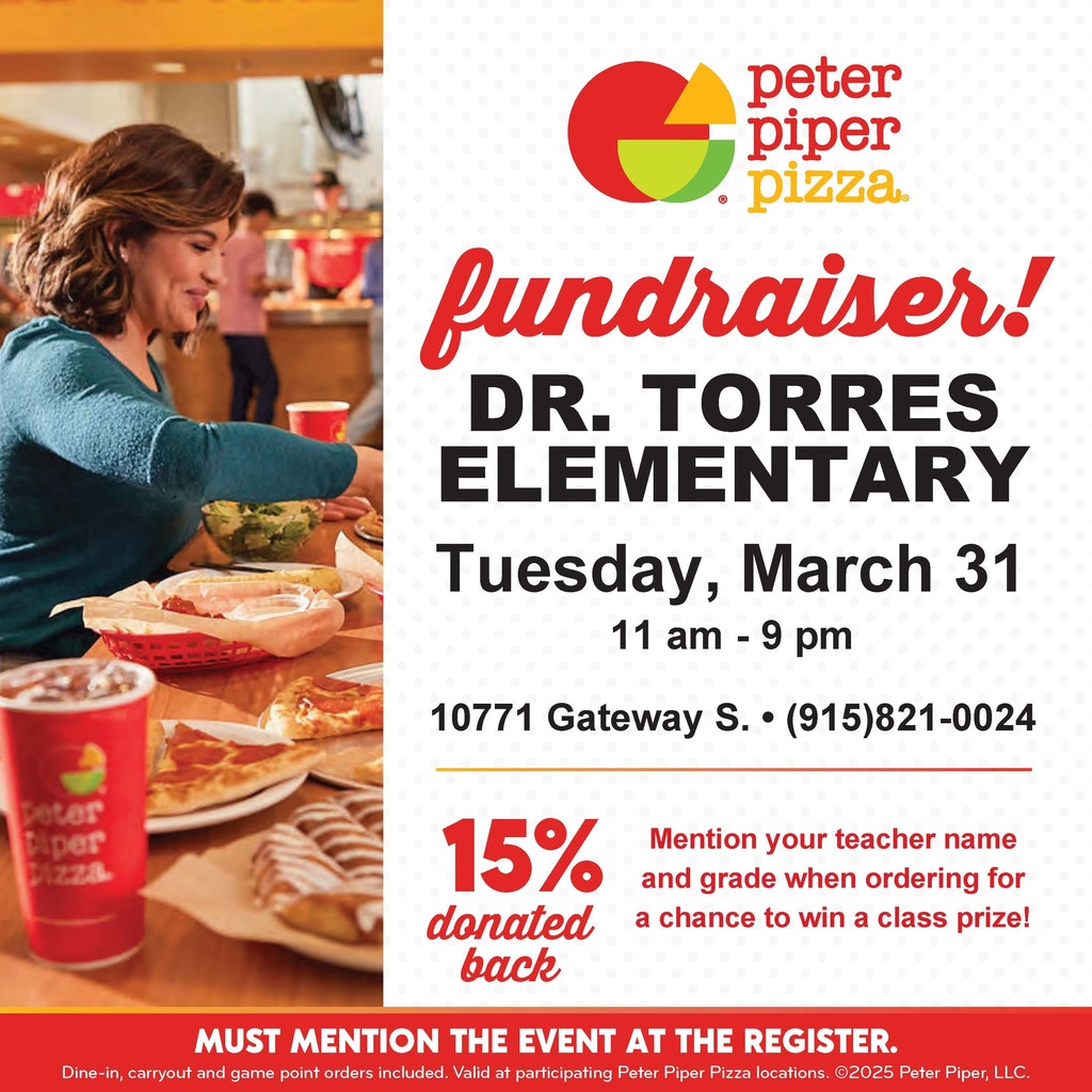 Peter Piper Pizza Fundraiser 2026