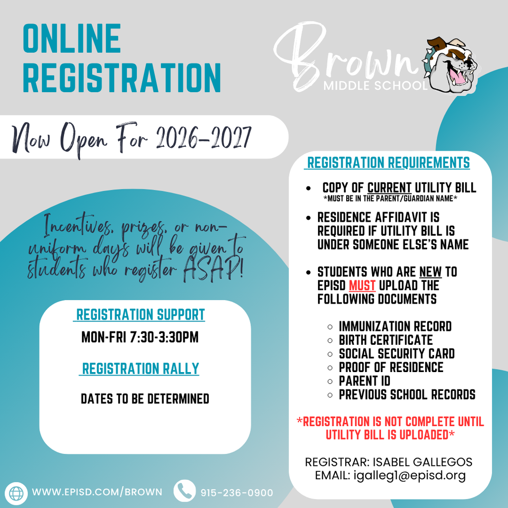 Online Registration Tips for 2026-2027 School year