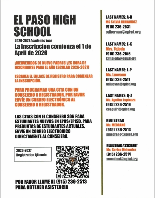EPHS Registration QR Spanish