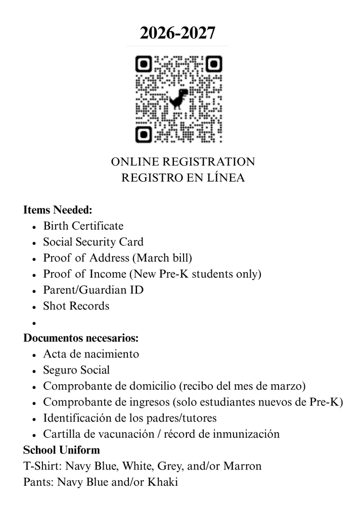 online registration