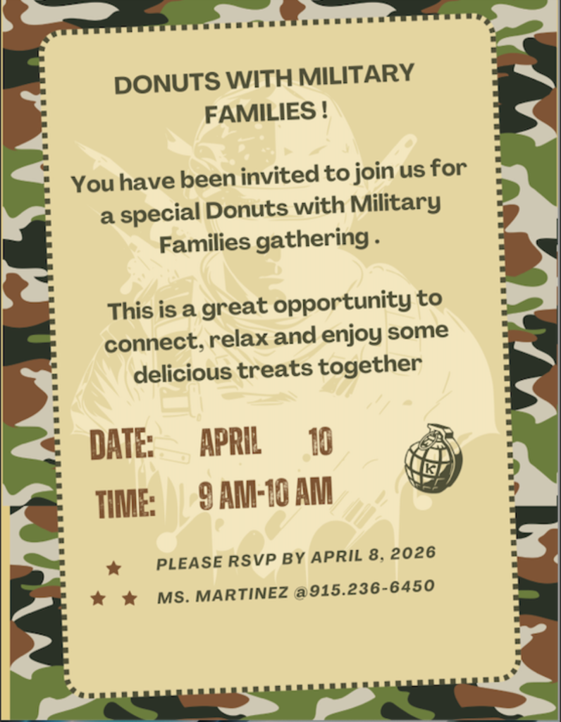 Month of the Military Child Donuts with Families Invitation
