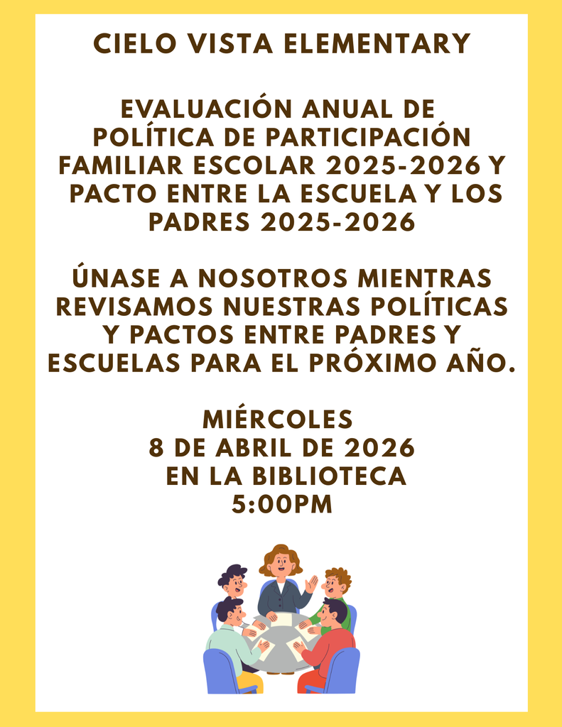 PM Annual Evaluation of 2025-2026 School Family Engagement and School- Parent Compact