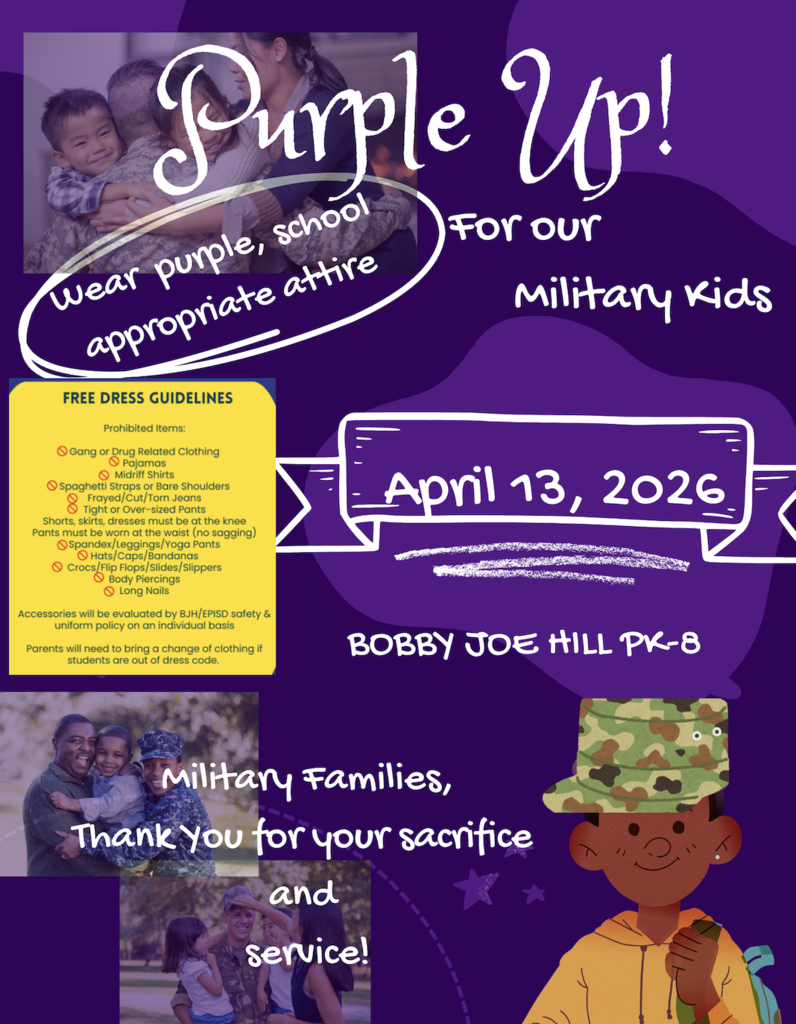 Purple up on April 13