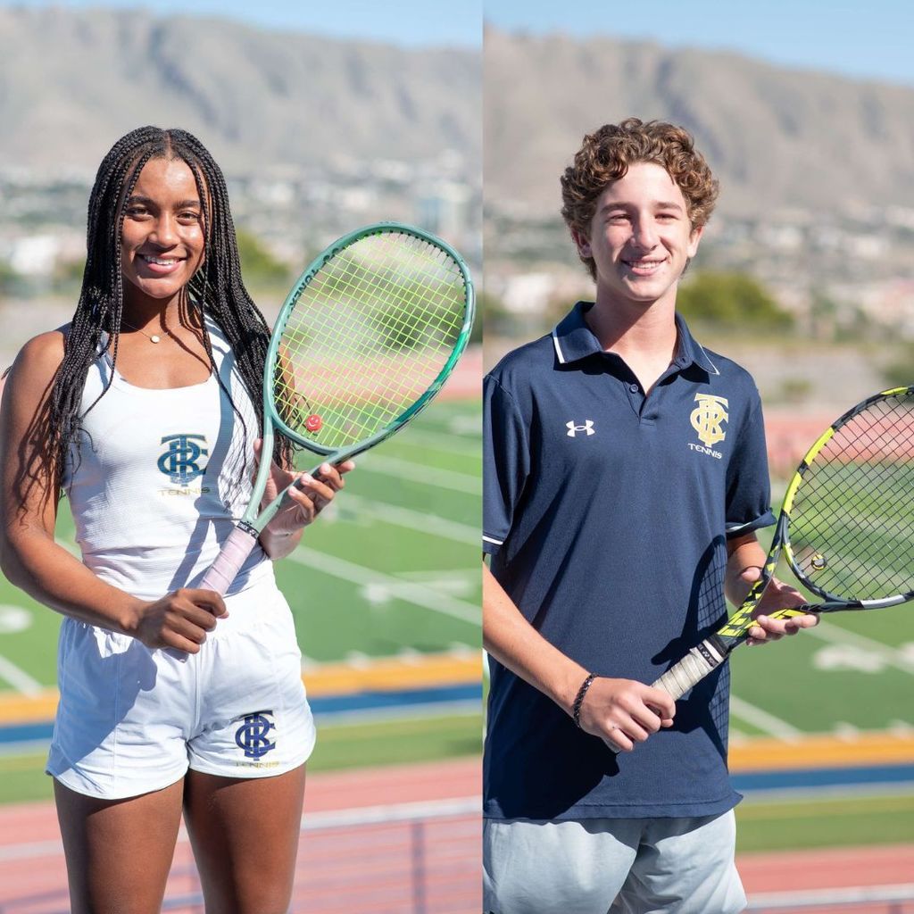 Photo of Makenzie Baptist, Coronado tennis and Mateo Sanders, Coronado tennis