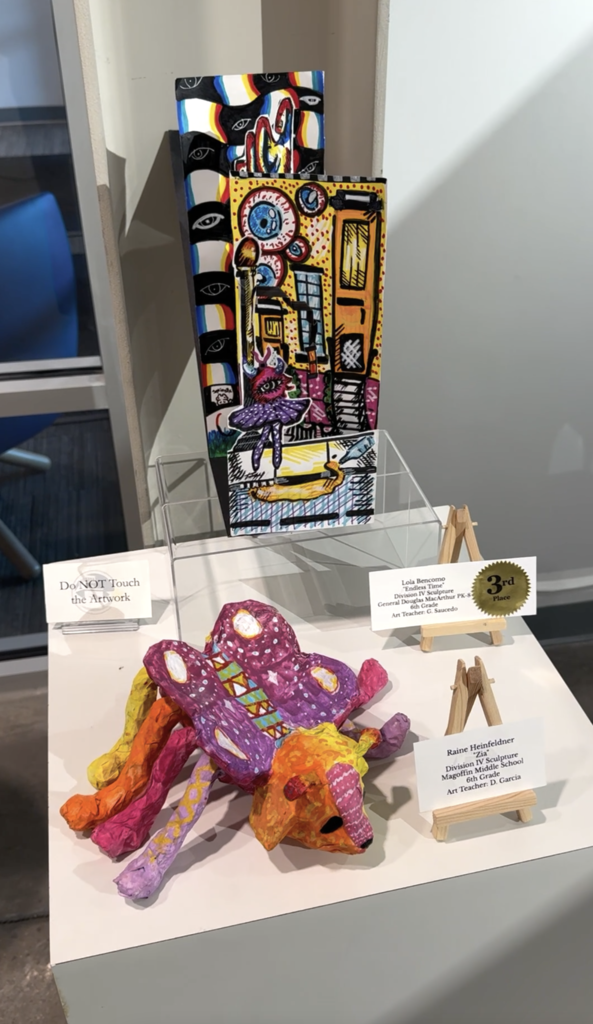 Photo of artwork in El Paso ISD Art Gallery