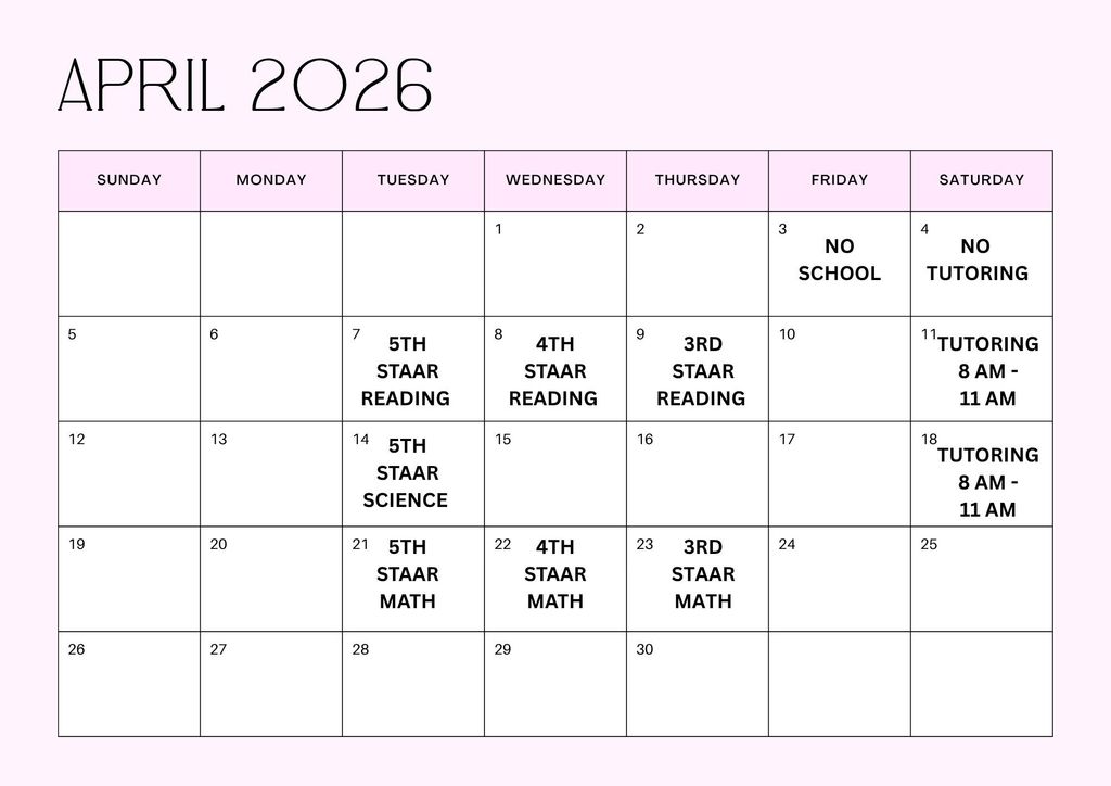 April calendar