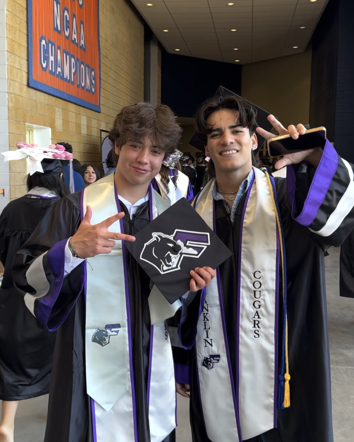 Franklin High School graduates smile for a photo