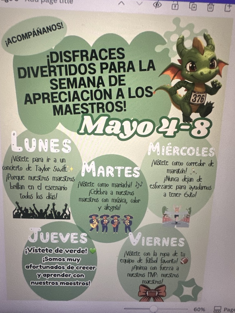 Dress up for Teacher Appreciation Week with your teachers.