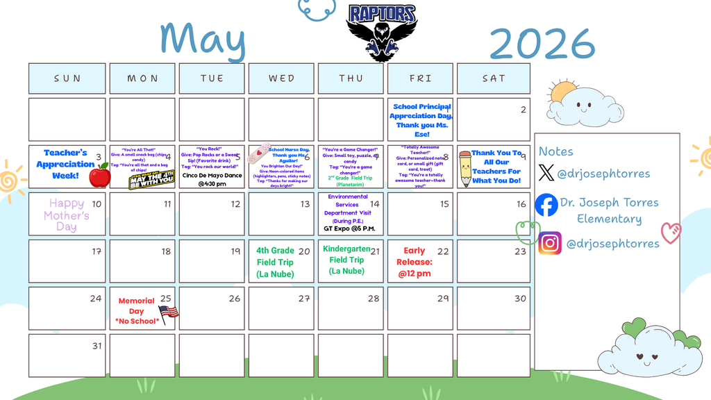 May Event Calendar 2026: