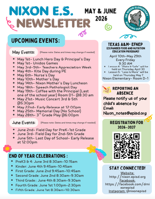 May & June news