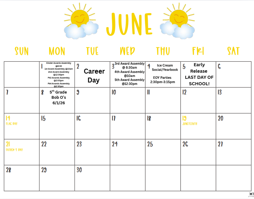 june calendar