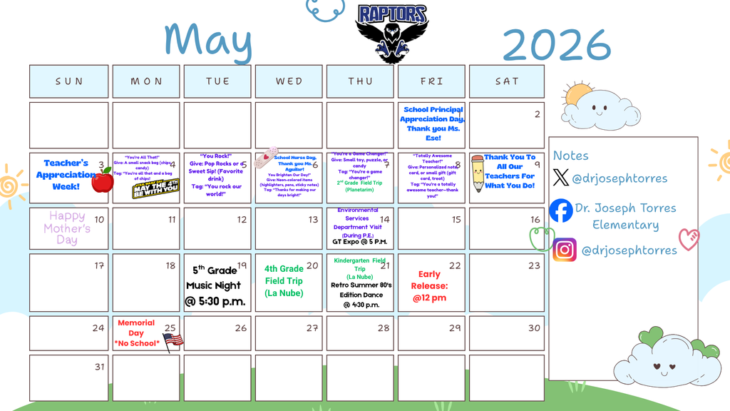 May Event Calendar 2026: