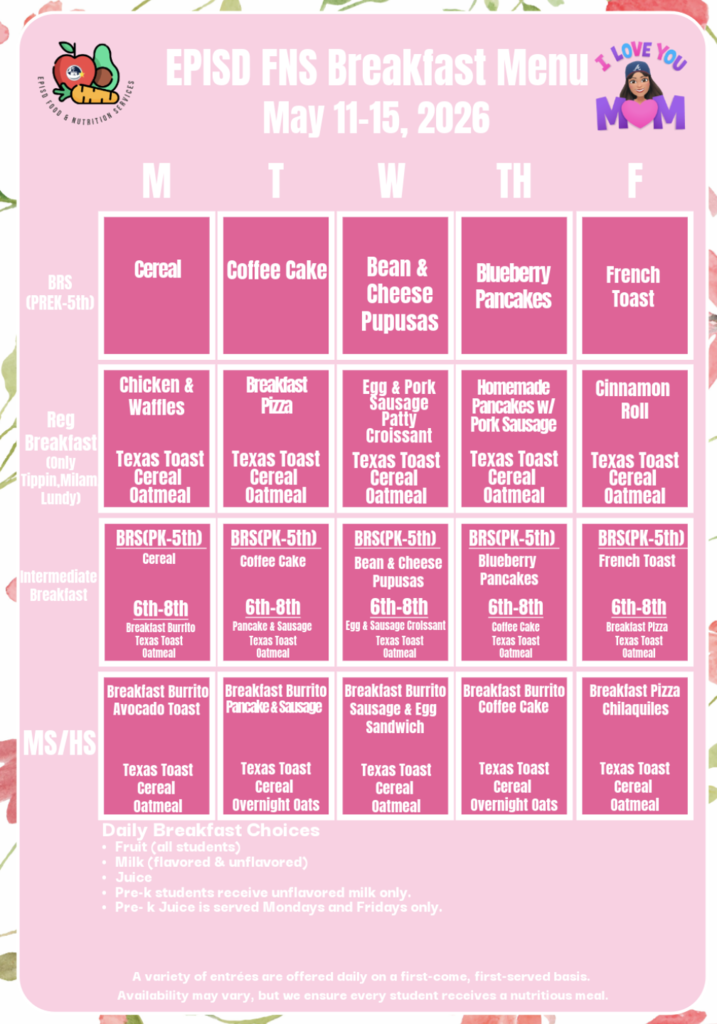 breakfast menu