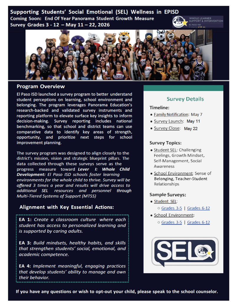 EOY SEL Student Survey - Program Overview