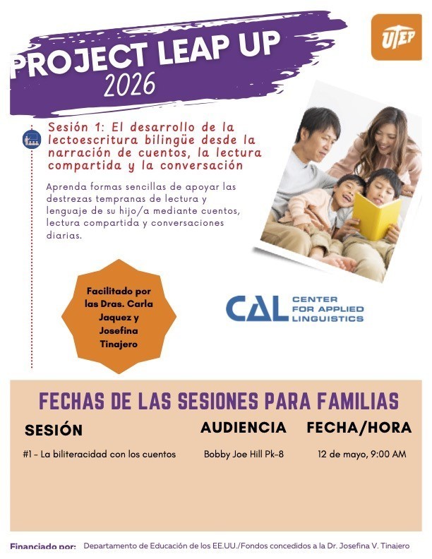 Project Lead Up hosted by UTEP, May 12, at 9 am Cafeteria