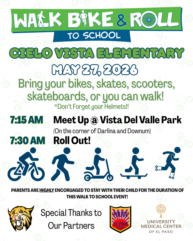 Flyer for Walk Bike and Roll event on May 27th