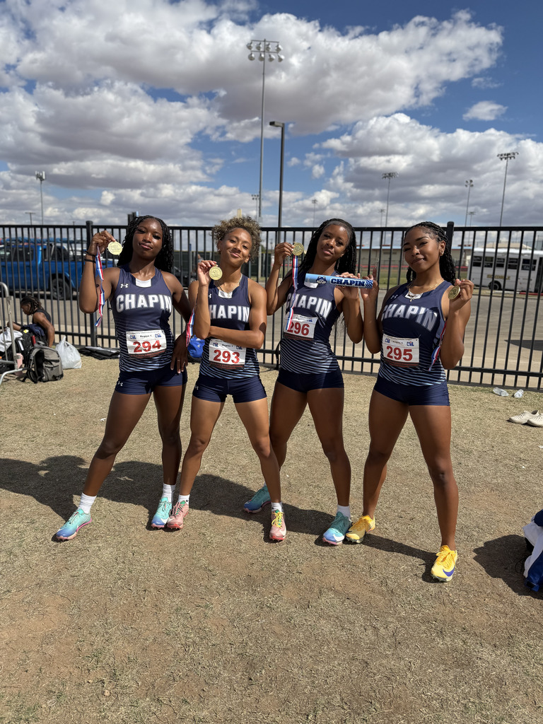 Photo of four Chapin High School track and field state qualifiers