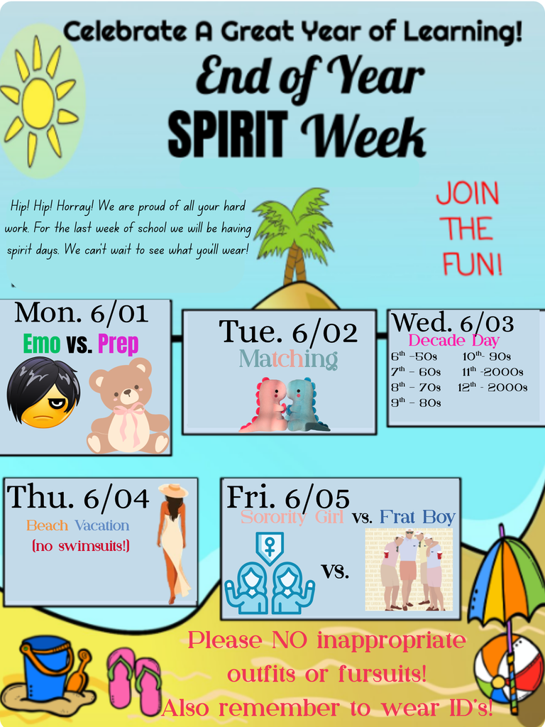 Spirit Week Flyer