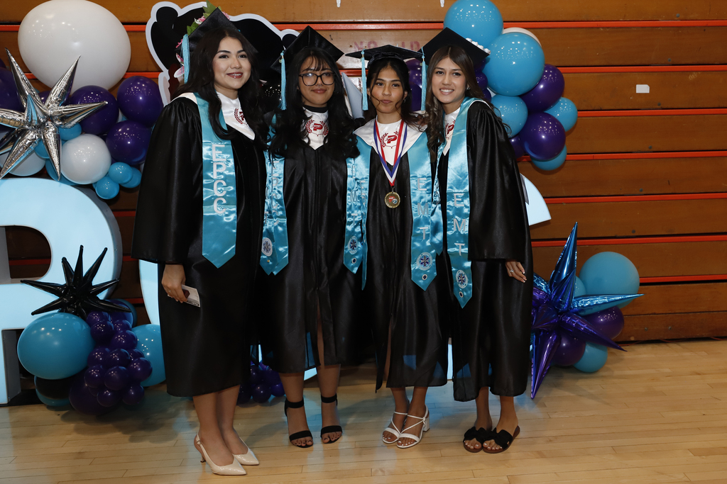 Irvin High School p-tech studens take group photo