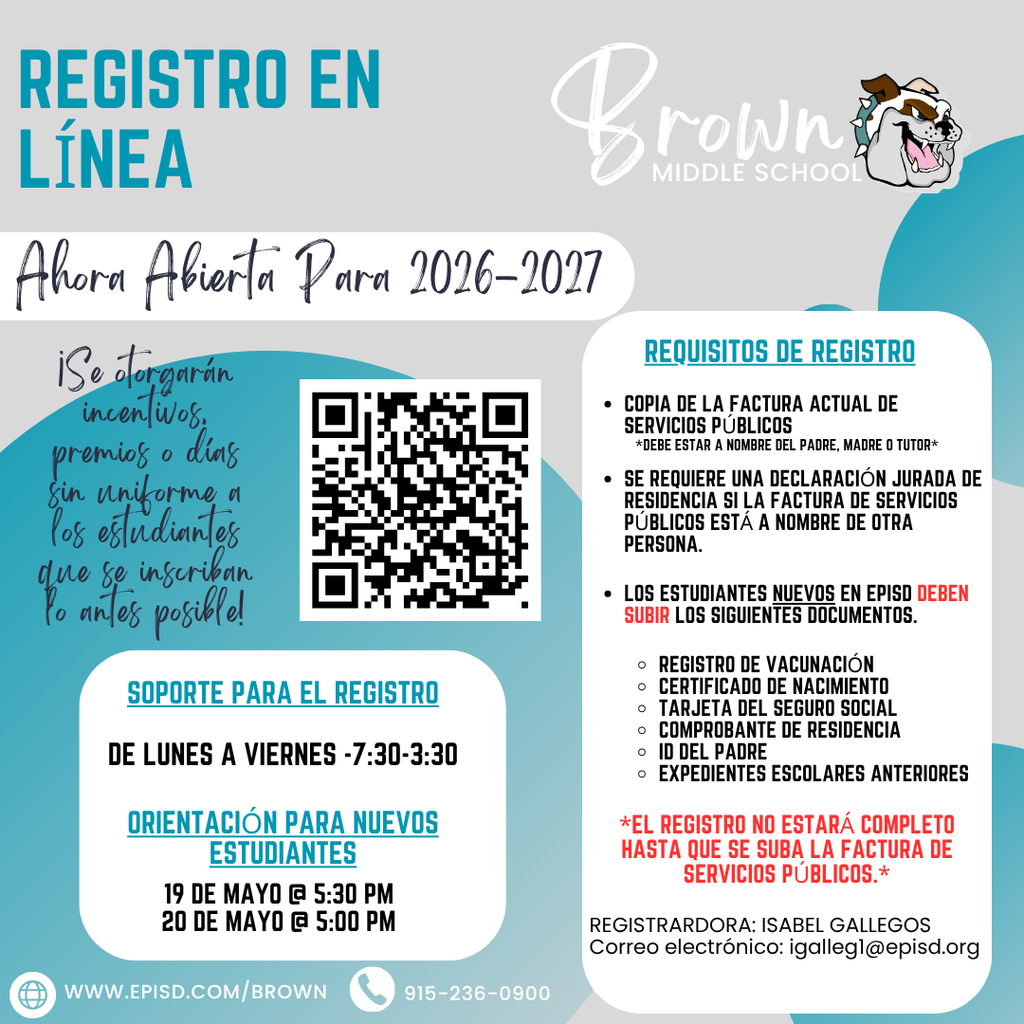 Online Registration for the 2025-2026 School Year. Please log in and complete the registration today. Make sure to upload a current utiltiy bill to ensure the registration is complete. 