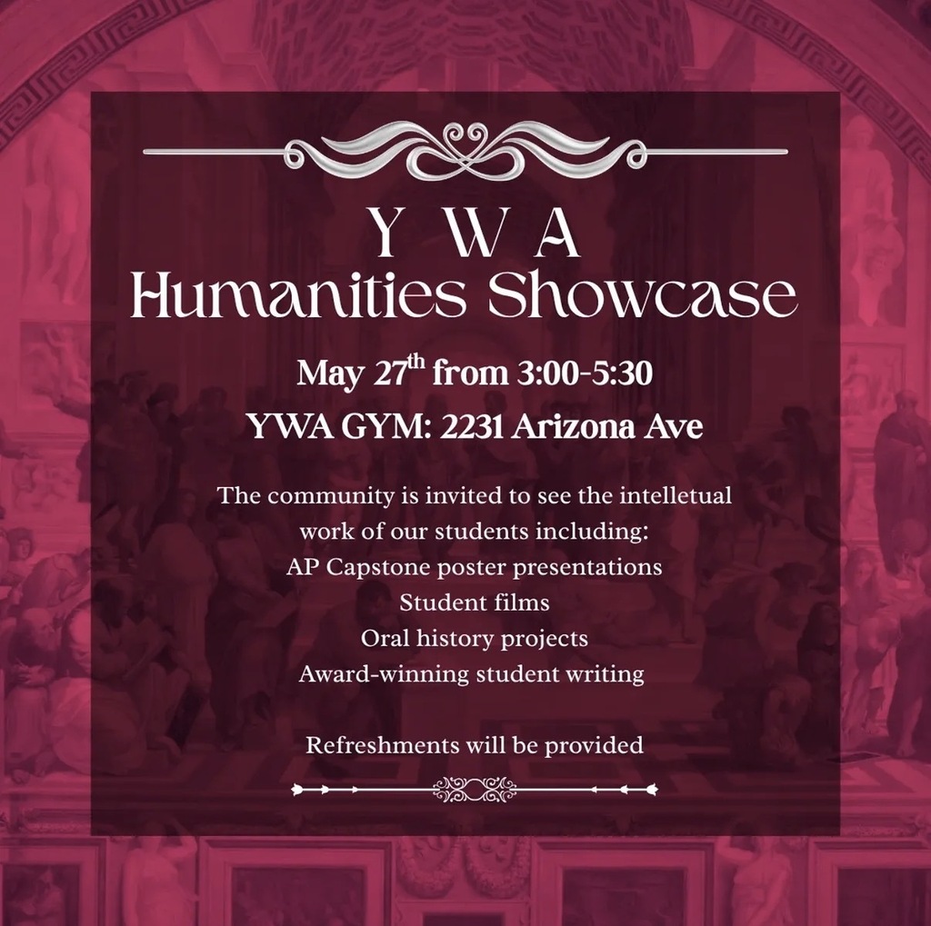 Annual Humanities Showcase 5/27 3:30-5:30pm