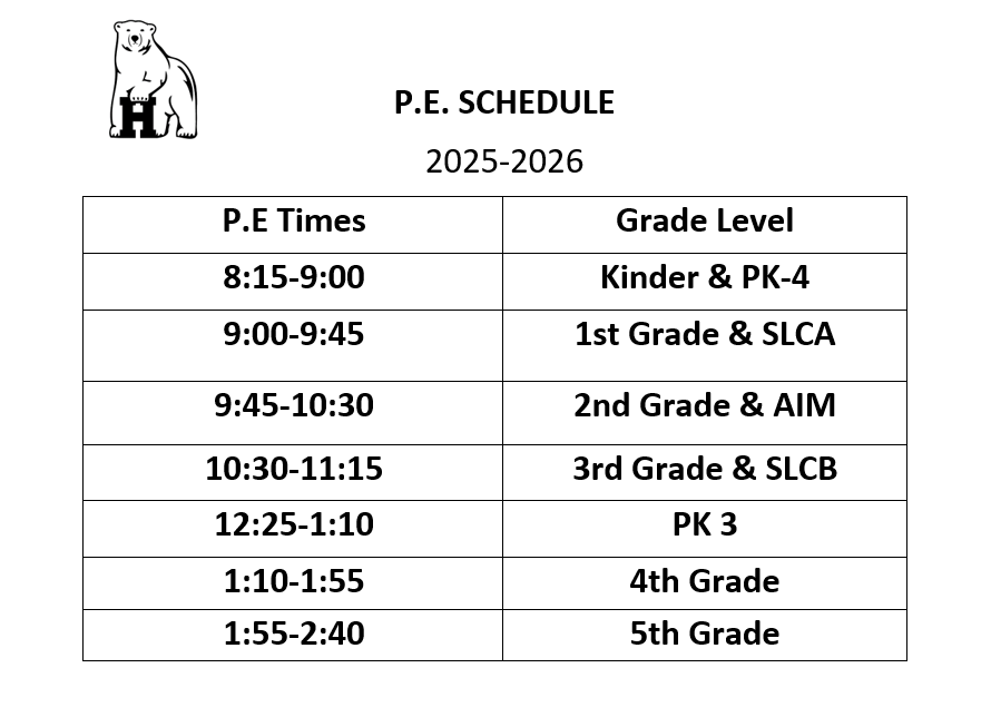 PE Schedule 