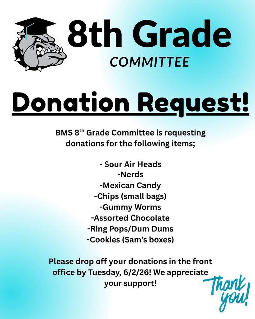 8th Grade Committee Donation Request