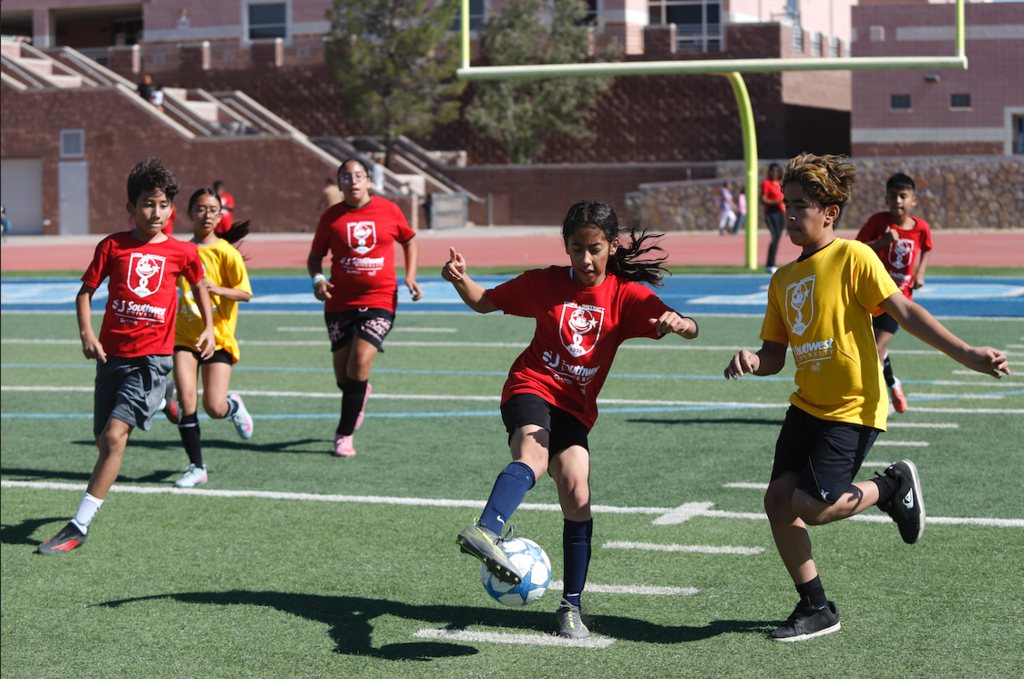 El Paso ISD students playing soccer at the Copa de District matches