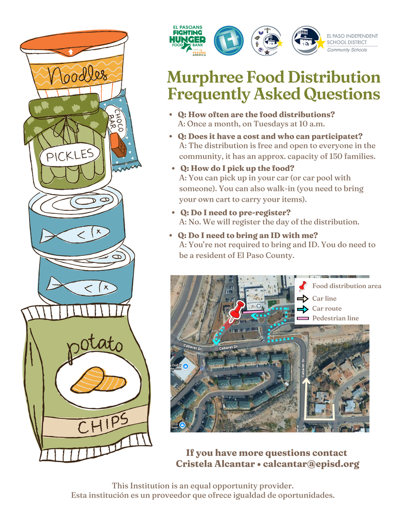 Food distribution June 9th 26 at murphree