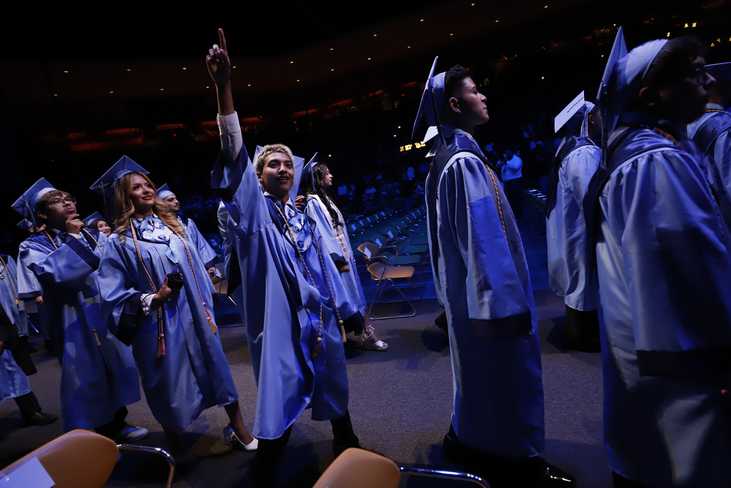 Chapin graduates walking into ceremony