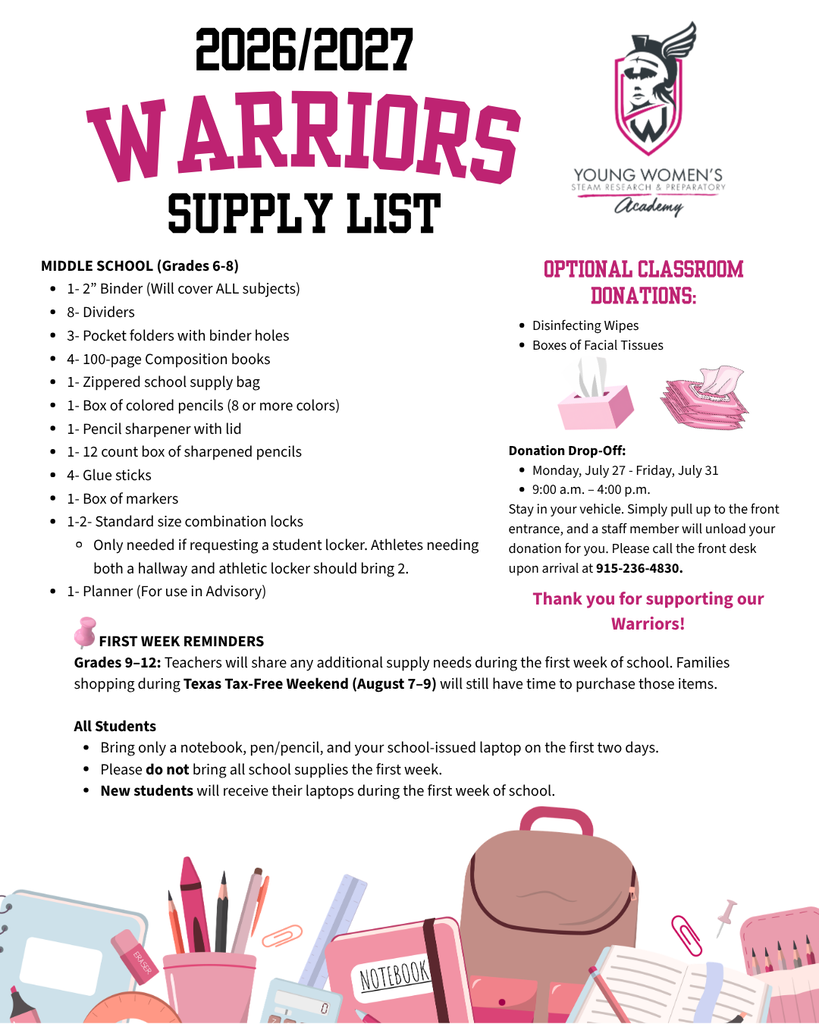 supplies list.