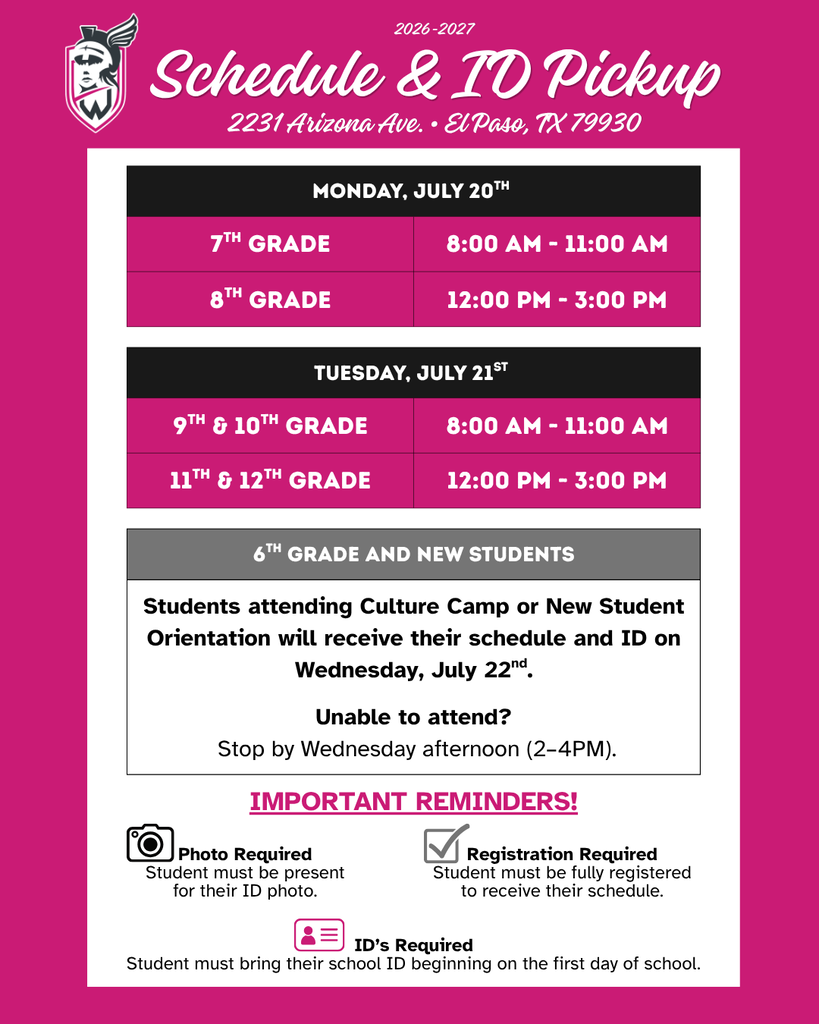 Schedule and ID Pickup