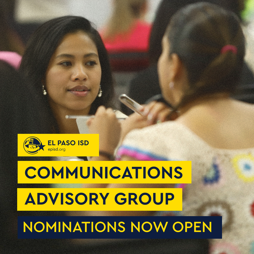 graphic of woman talking to others with text that says Communications Advisory Group Nominations Now Open
