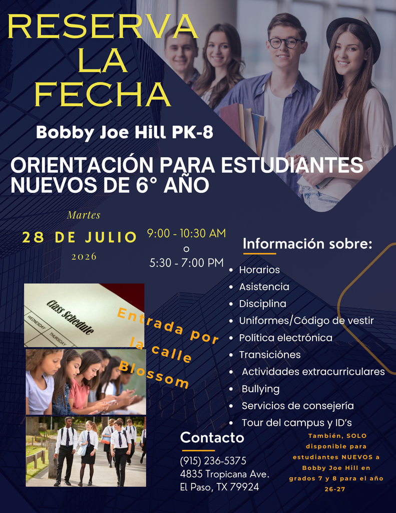6th Grade Orientation Spanish