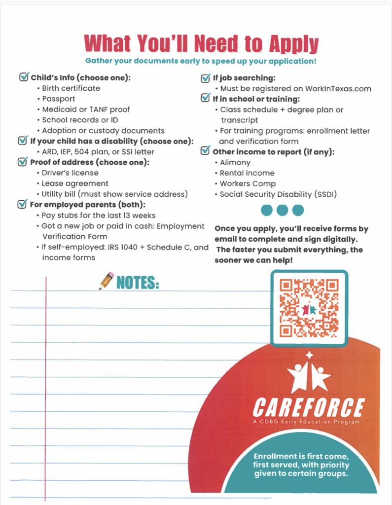 Child Care Enrollement Flyer 2