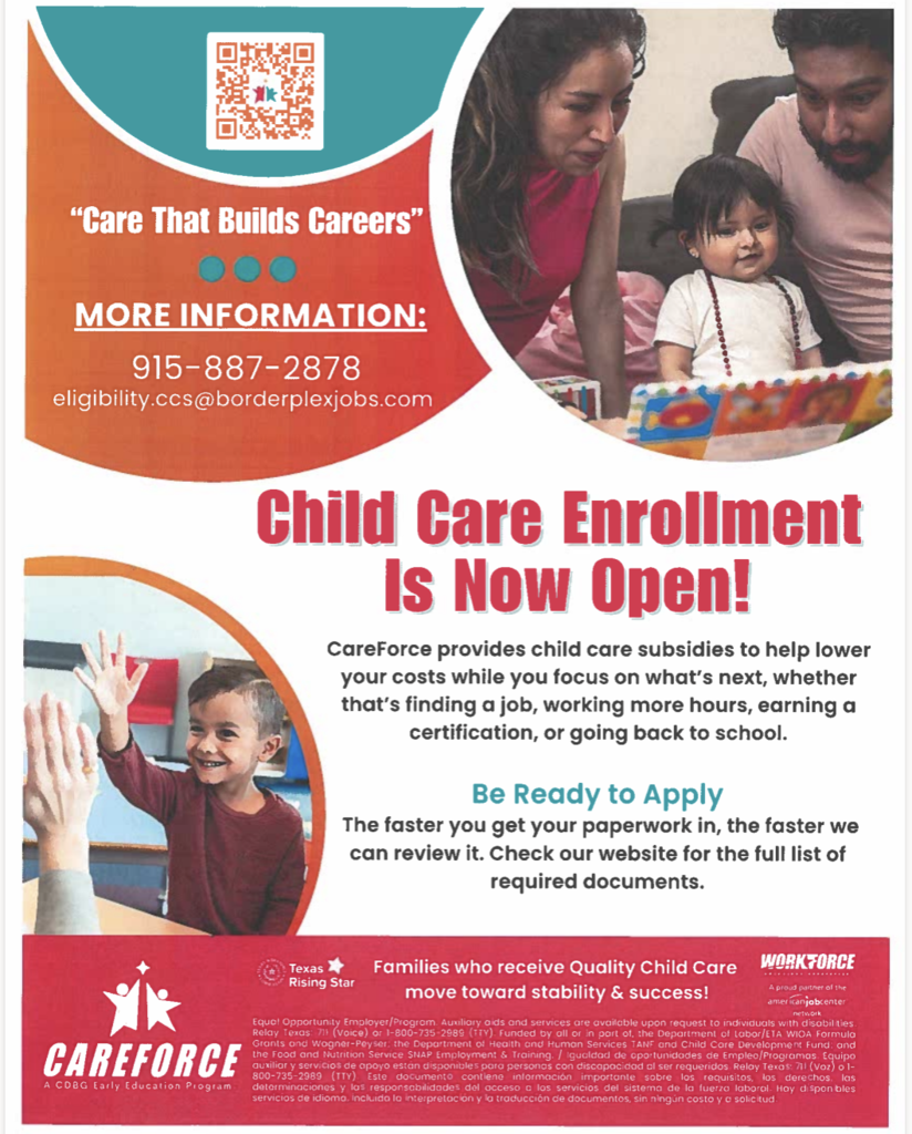 Child Care Enrollement Flyer 1
