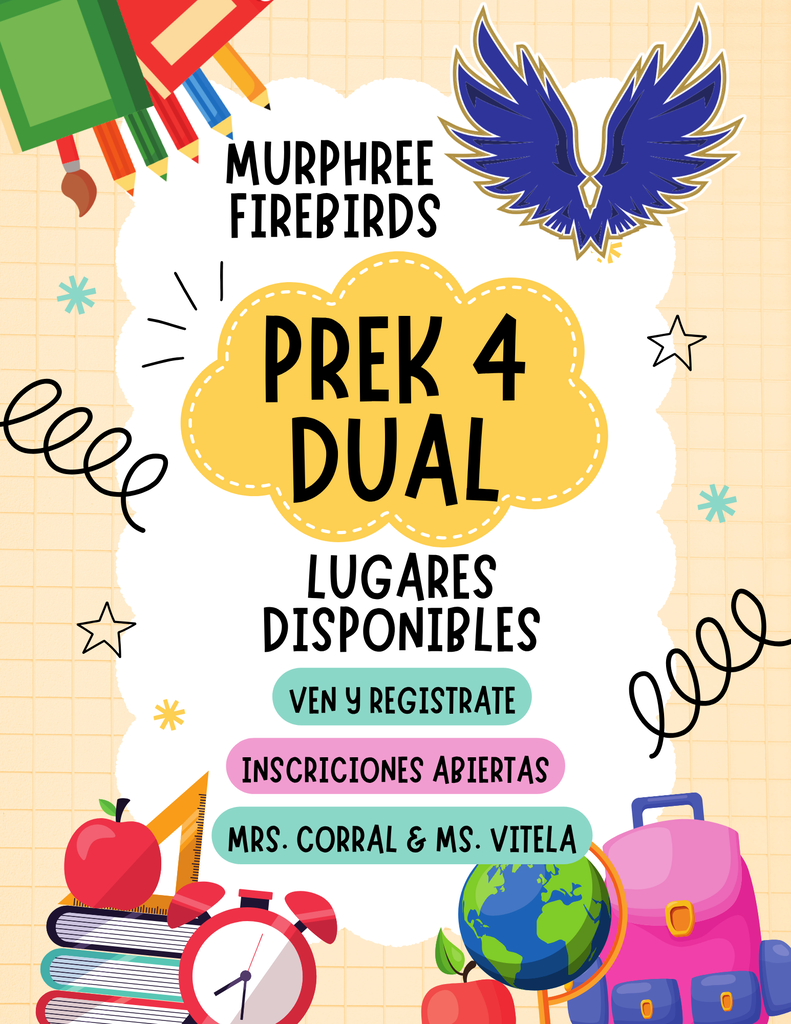 spots available prek4 dual
