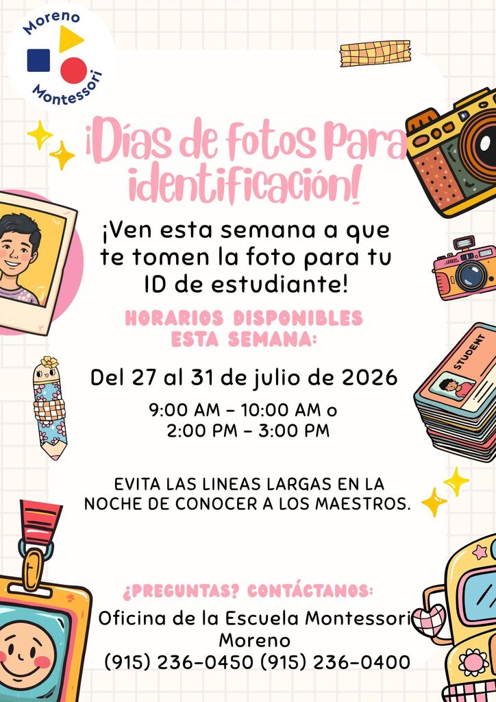 Moreno Montessori Photo ID Days