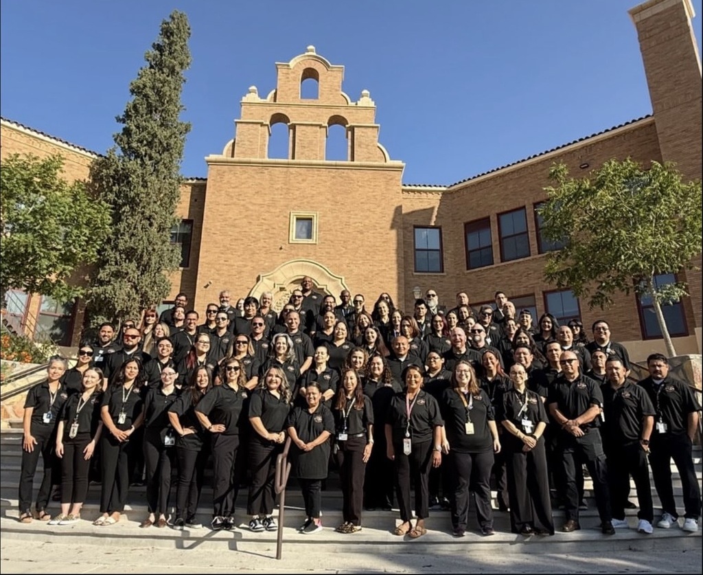 austin staff takes group photo at Austin HS