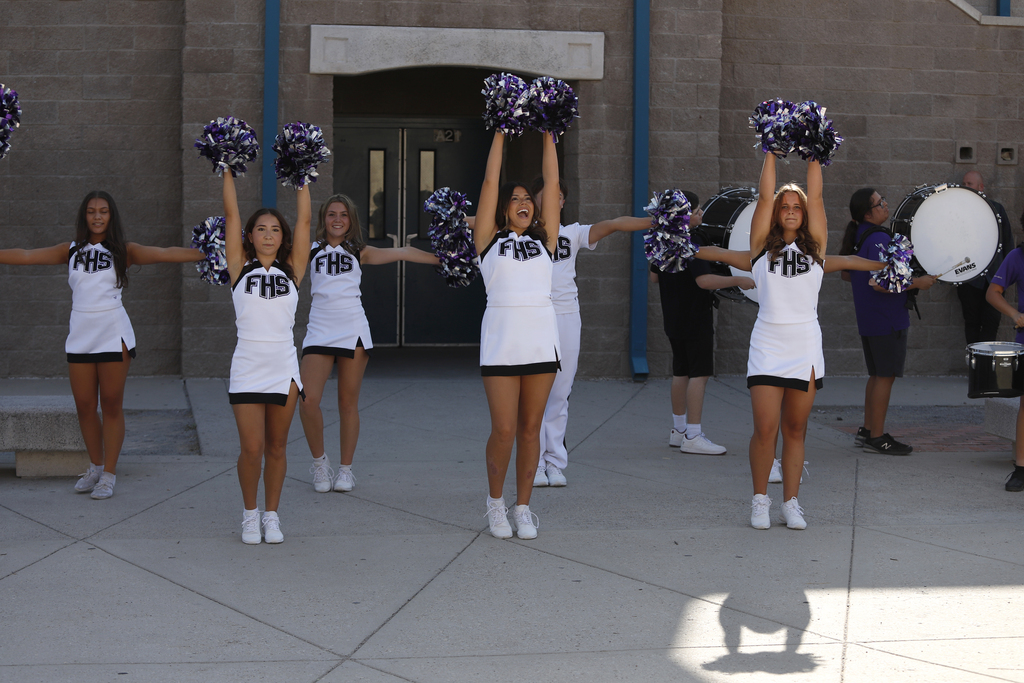 Franklin High School cheerleaders cheering