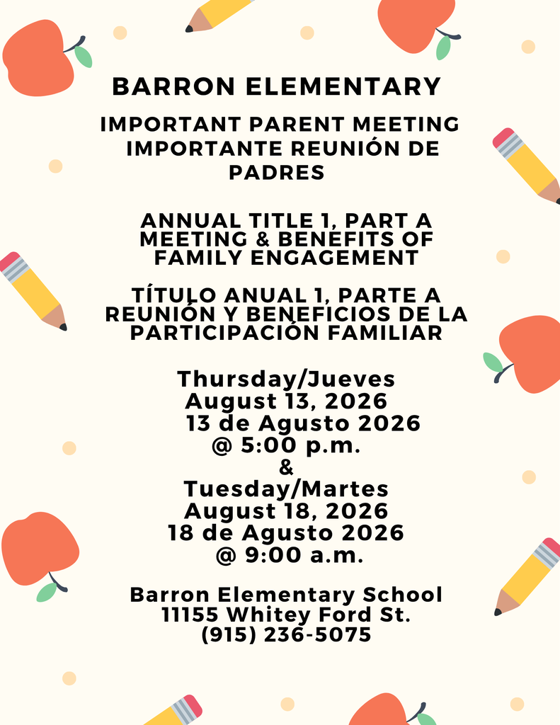 Barron Title 1, Part A Meeetings