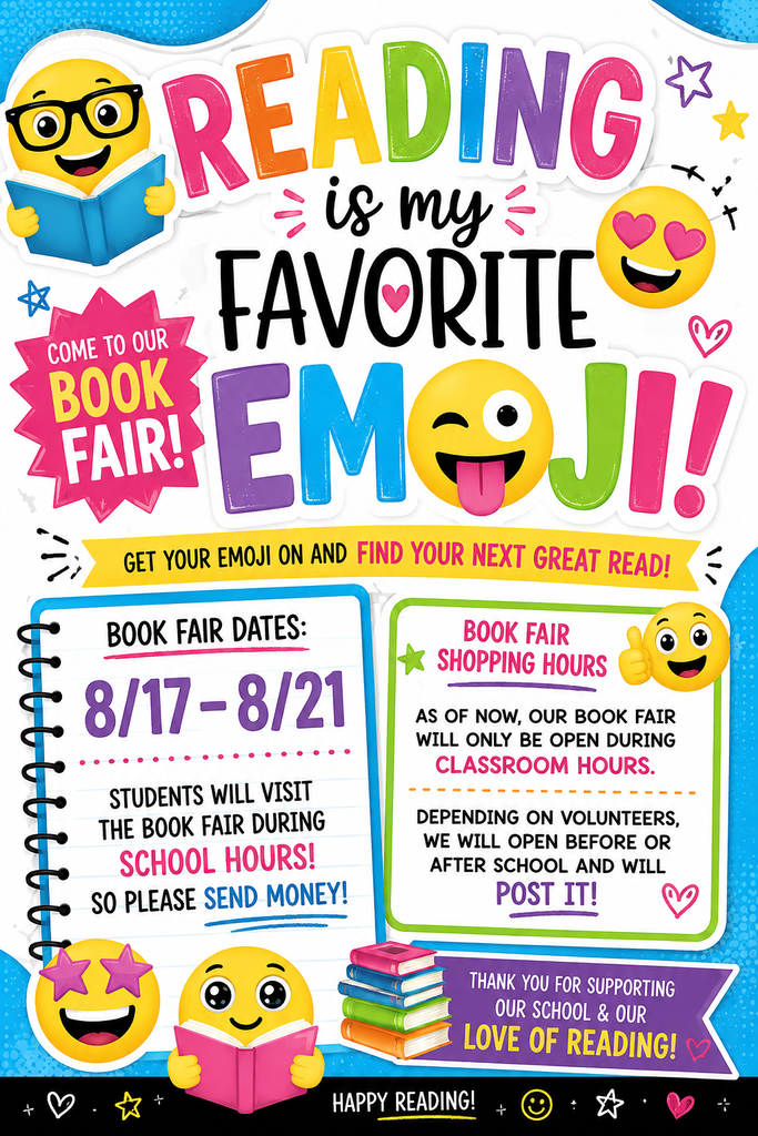 Book fair 8/17/26 thru 8/21/26