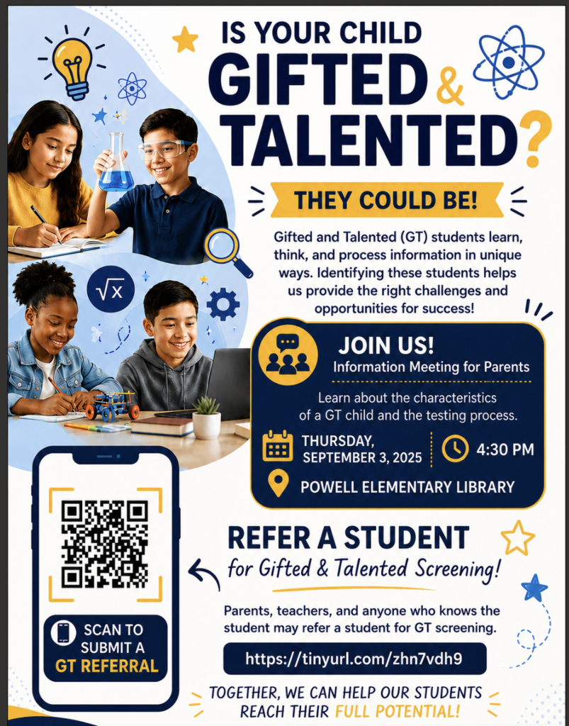 Gifted and Talented Flyer