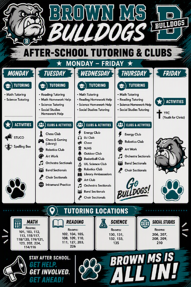 After school tutoring and clubs 