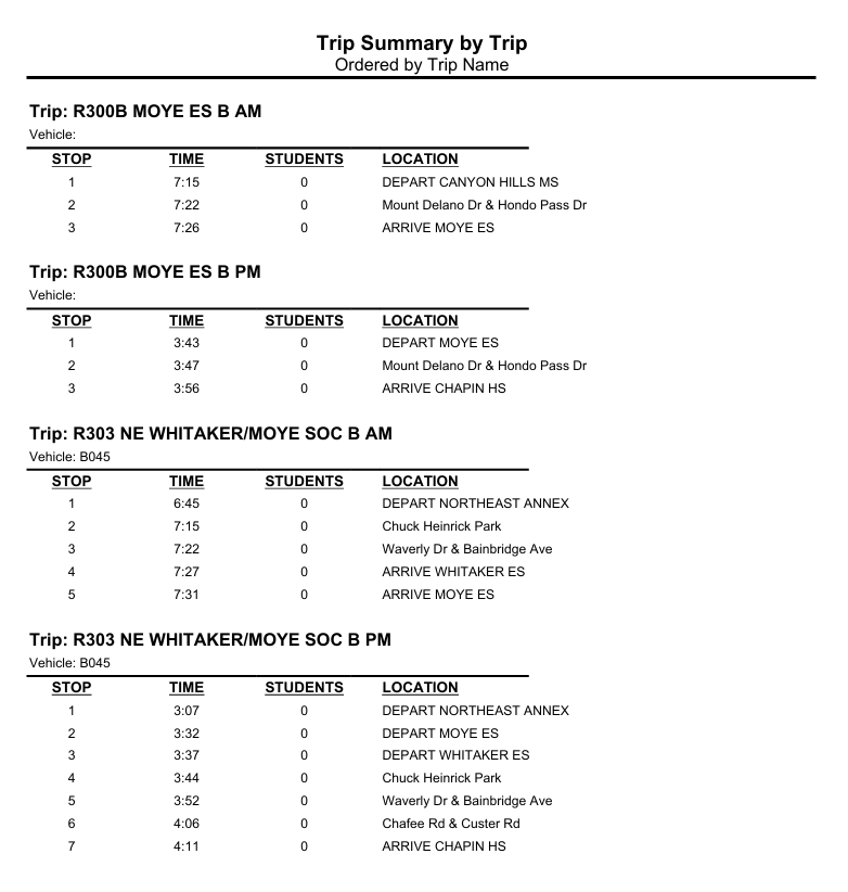 Bus Routes