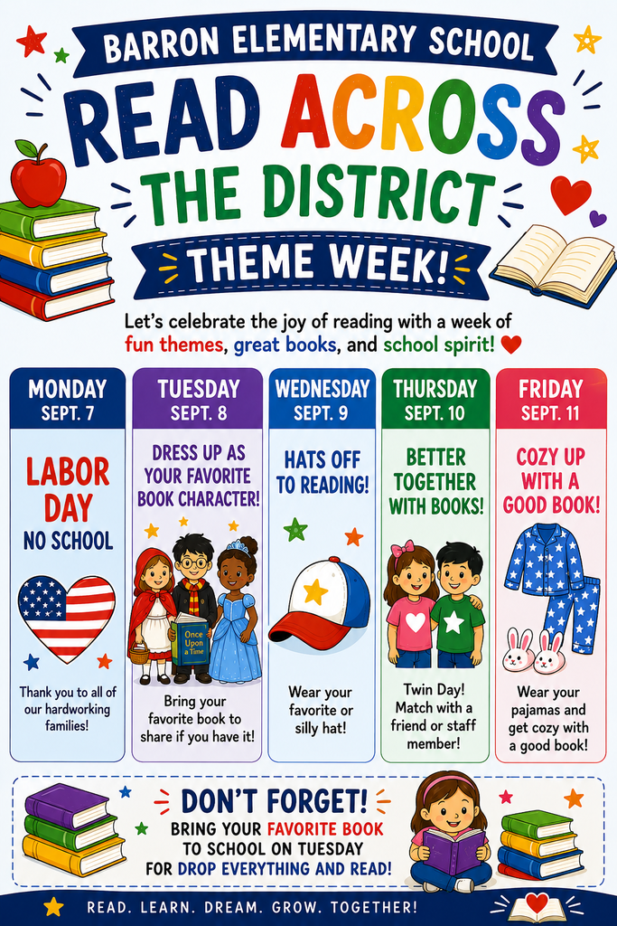 Don't forget tomorrow is Hats off for reading! Wear your favorite hat or silly hat!!