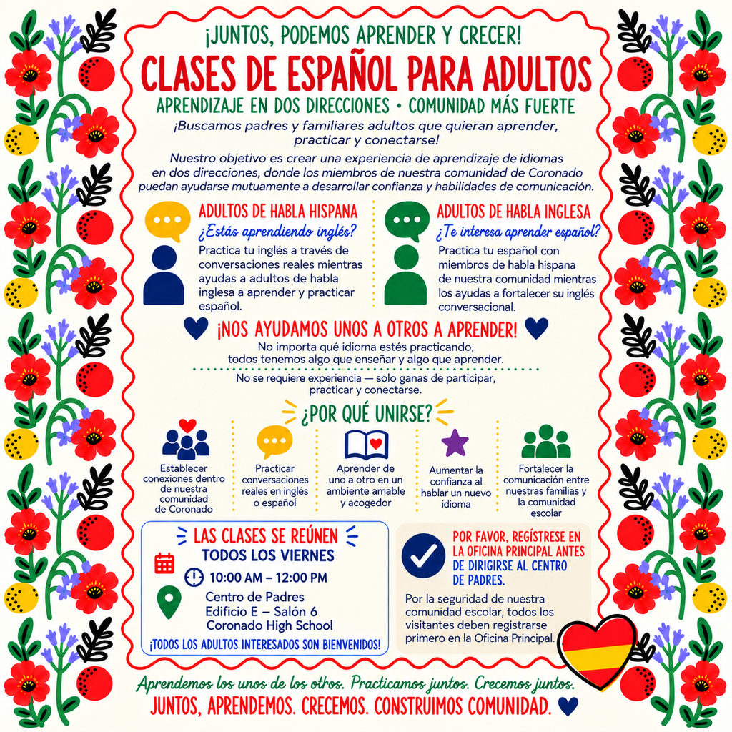 spanish class flyer (s)
