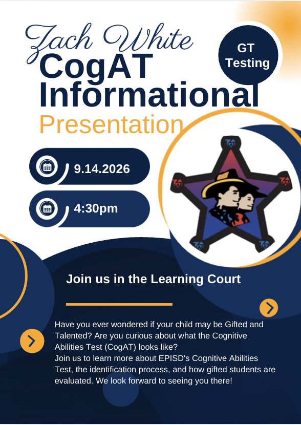 gifted and talented parent meeting Sept 14 at 4:30 PM