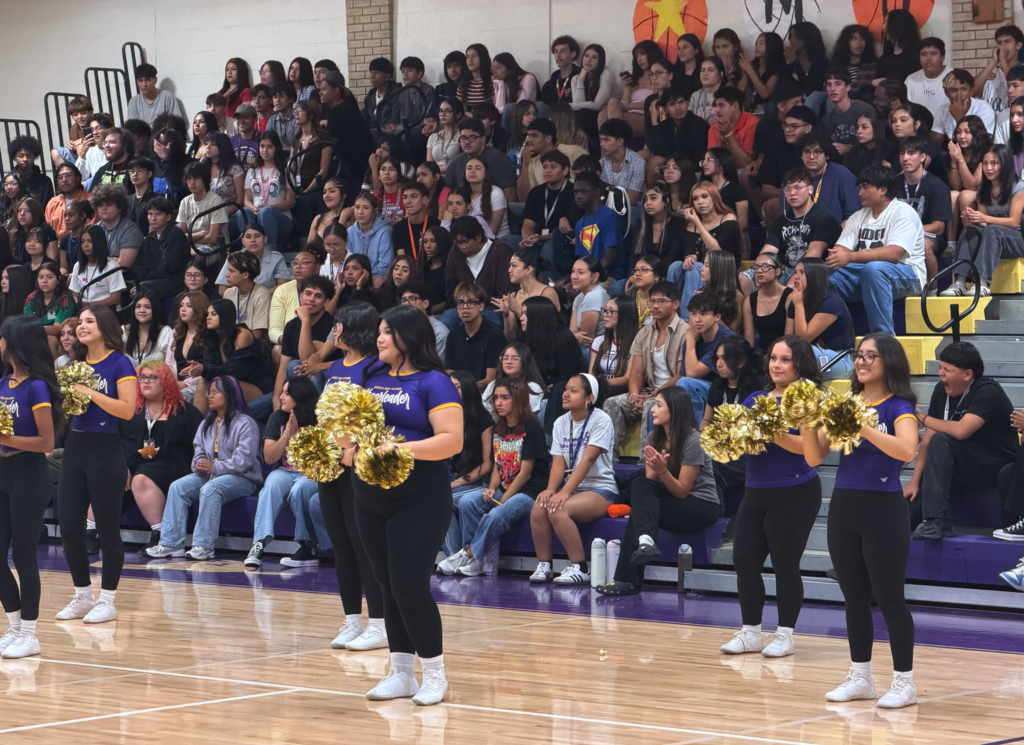 Burges students and cheerleaders cheer on U.S. Army and Adrenaline Games Alliance (AGA Nation)